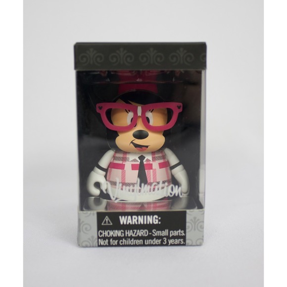 Disney Vinymation Mickey & Minnie Mouse Nerds Set New in Box Vinyl Figures - Picture 2 of 13